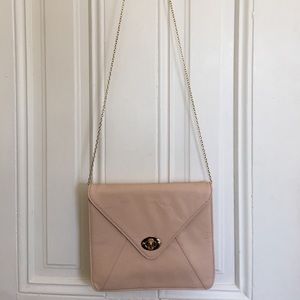 Cream faux leather purse